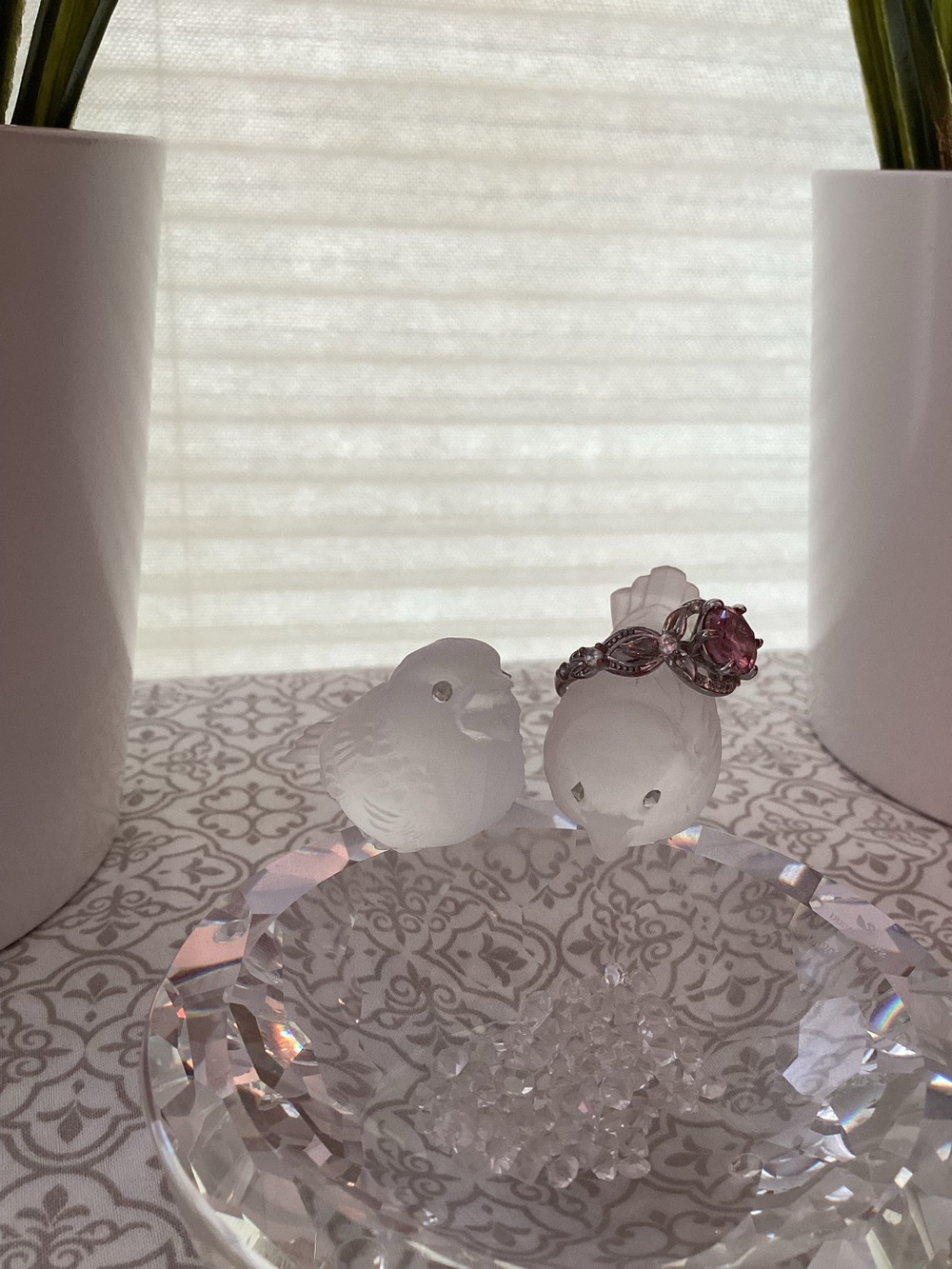 Pink Stone Silver Ring - Picture 6 of 8